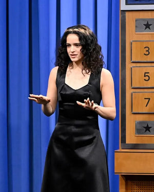 The Tonight Show Starring Jimmy Fallon Rosalía Black Dress - view 2