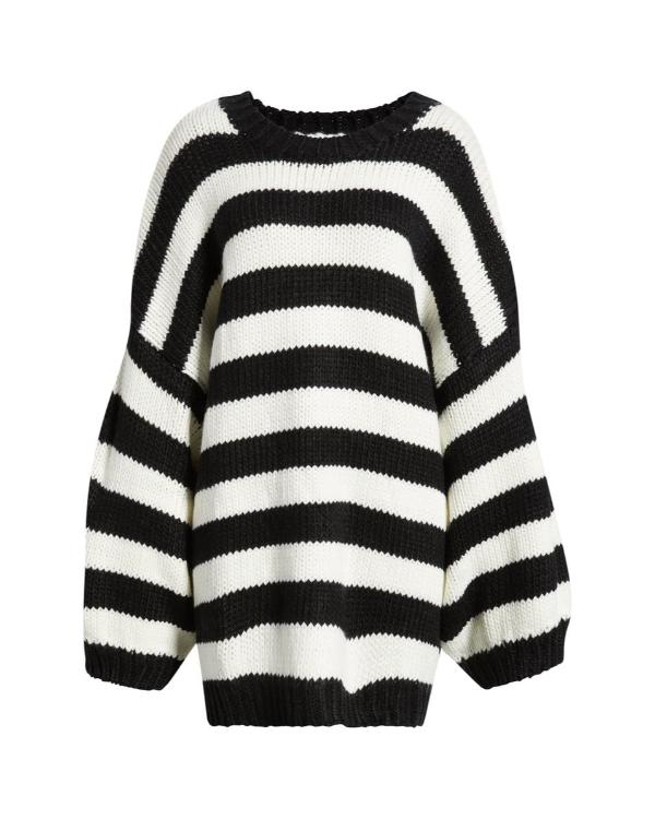 The View 2026 Whoopi Goldberg Stripe Chunky Knit Sweater - view 2