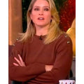 The View Sara Haines Brown Sweater With Shoulder Buttons