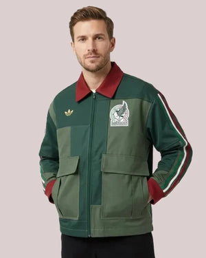 2026 Green Worker Jacket with Red Trim