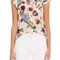 The Today Show Laura Jarrett White Floral Silk Top