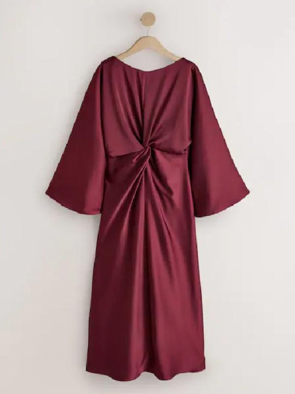 This Morning 2026 Alison Hammond Burgundy Twist Front Dress