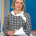 Today Show Dylan Dreyer Black and White Knit Sweater