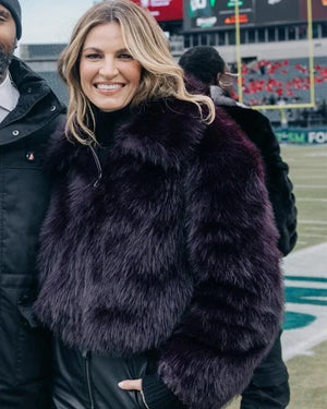 Today Show Erin Andrews Purple Fur Coat