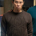 Vigil Season 3 Brown Spider Print Sweater