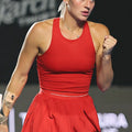WTA 500 Guadalajara Open Marta Kostyuk Red Dress