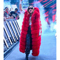 WWE Pay-Per-View 2025 Rebecca Quin Red Fur Vest