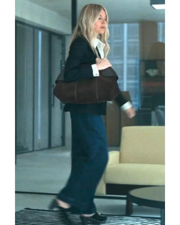 War S01 Sienna Miller Brown Suede & Leather Tote Bag