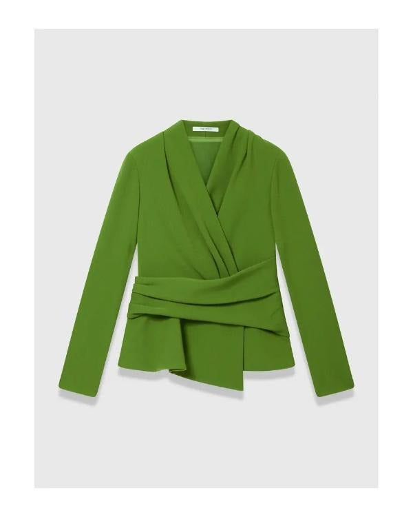 America's Newsroom 2026 Aishah Hasnie Green Wrap Blouse