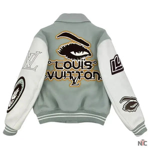 Aqua & White Varsity Jacket
