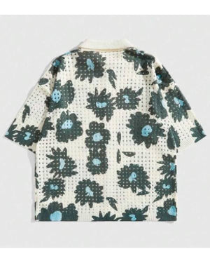 Baylen Out Loud Colin Dooley Floral Crochet Shirt