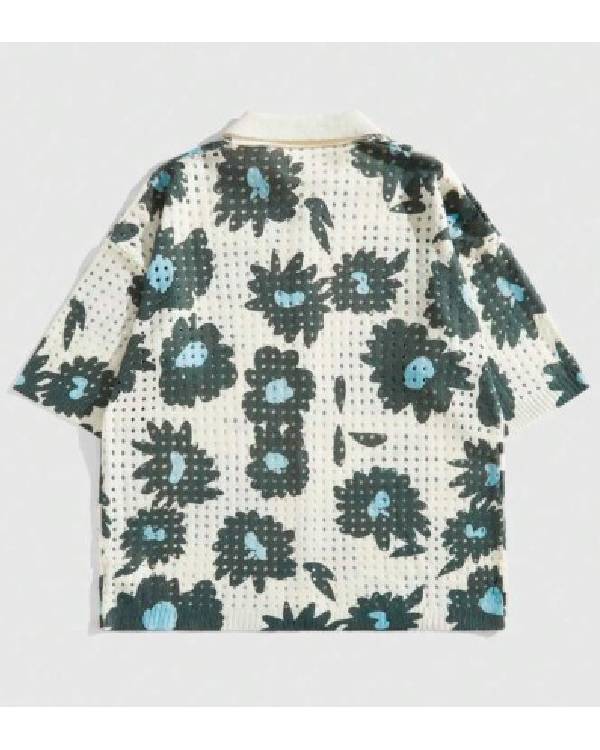Baylen Out Loud Colin Dooley Floral Crochet Shirt