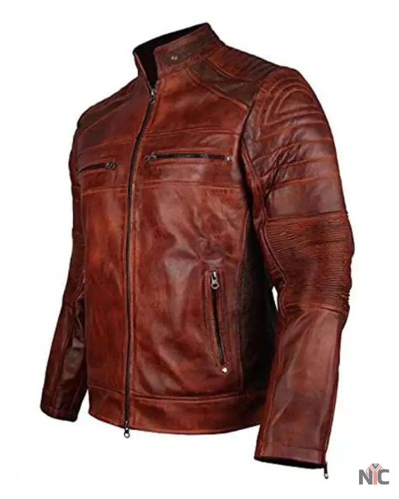 Cafe Racer Leather Jacket