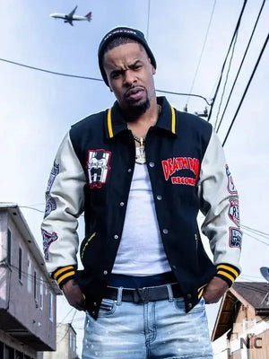 Death Row Records Wool Bomber Jacket