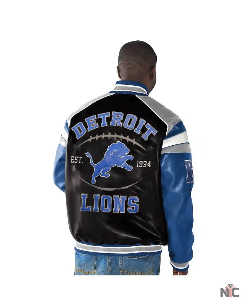 Detroit Lions Inspired Home Team Leather Jacket