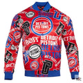 Detroit Pistons Inspired Aop Satin Varsity Jacket