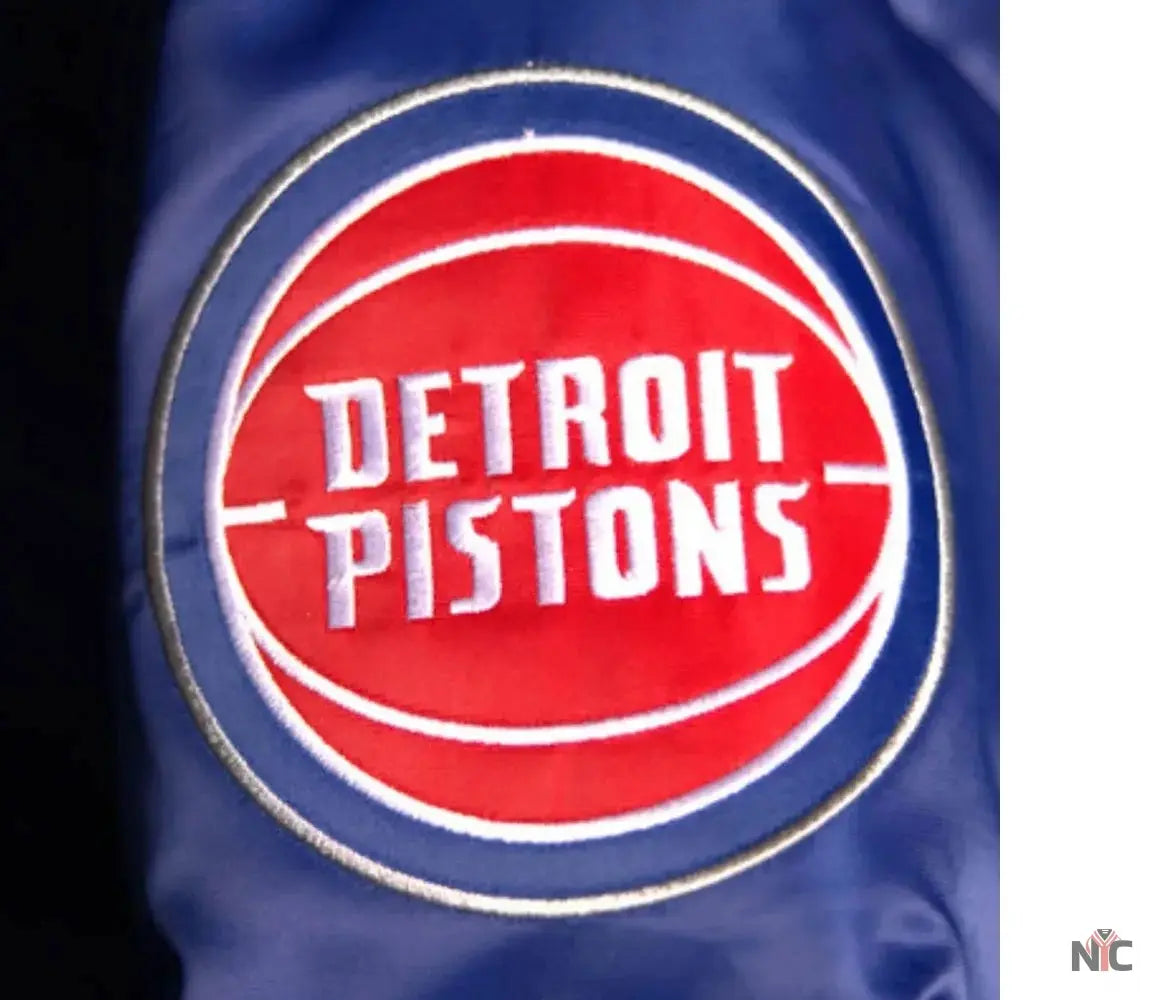 Detroit Pistons Inspired Blue Down Bubble Jacket