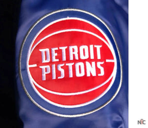 Detroit Pistons Inspired Blue Down Bubble Jacket