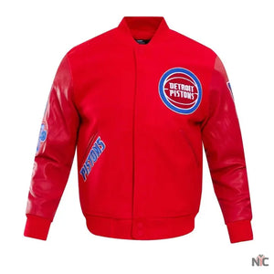 Detroit Pistons Inspired Classic Wool Varsity Jacket