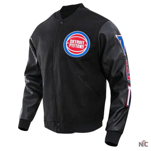 Detroit Pistons Inspired Classic Wool Varsity Jacket
