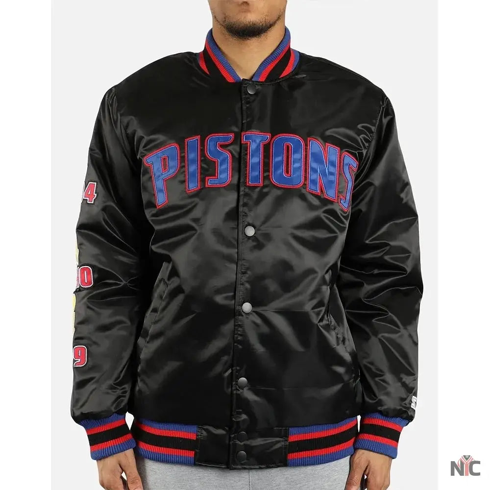Detroit Pistons Inspired Finals Satin Jacket