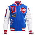 Detroit Pistons Inspired Mash Up Varsity Jacket