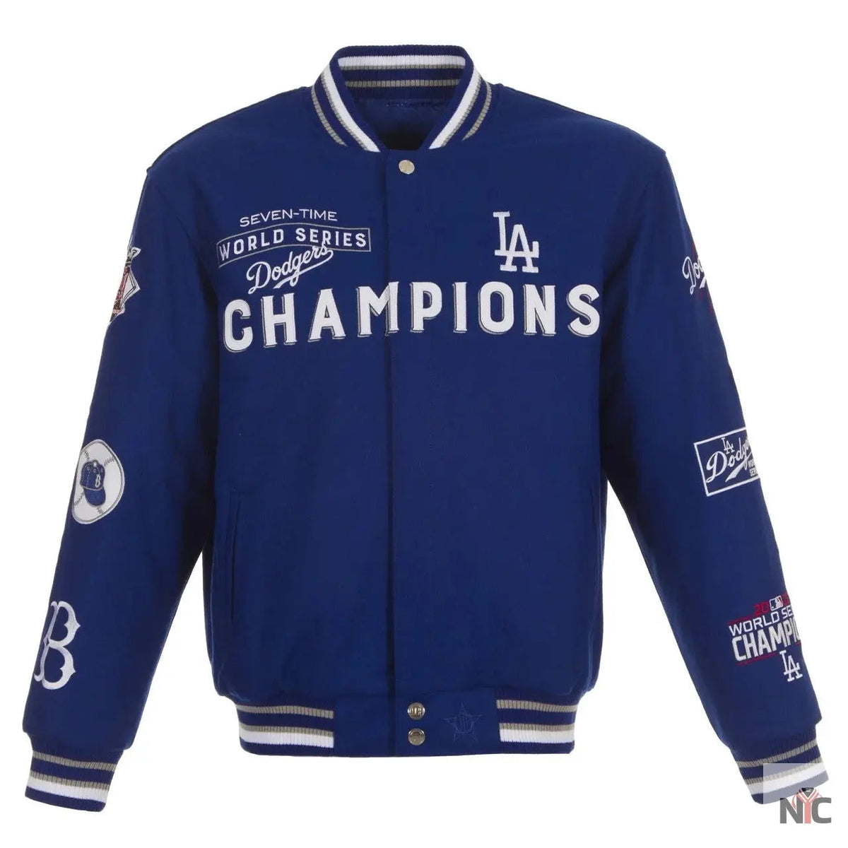 Dodgers Inspired Authentic Jh Design Championship Varsity Jacket