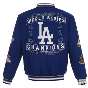 Dodgers Inspired Authentic Jh Design Championship Varsity Jacket