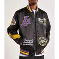 LA Lakers Inspired 17X Champions Varsity Satin Jacket