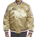 LA Lakers Inspired Championship Game Gold Satin Jacket