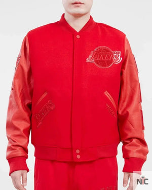 Los Angeles Lakers Inspired Classic Triple Red Varsity Jacket