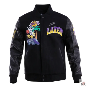 Los Angeles Lakers Inspired Gradient Logo Wool Varsity Jacket