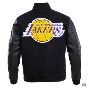 Los Angeles Lakers Inspired Gradient Logo Wool Varsity Jacket