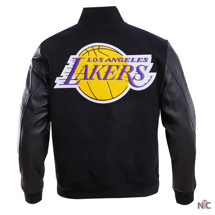 Los Angeles Lakers Inspired Gradient Logo Wool Varsity Jacket