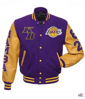 Los Angeles Lakers Inspired Kobe Bryant Mamba Letterman Jacket