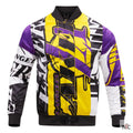 Los Angeles Lakers Inspired Mashup Satin Varsity Jacket