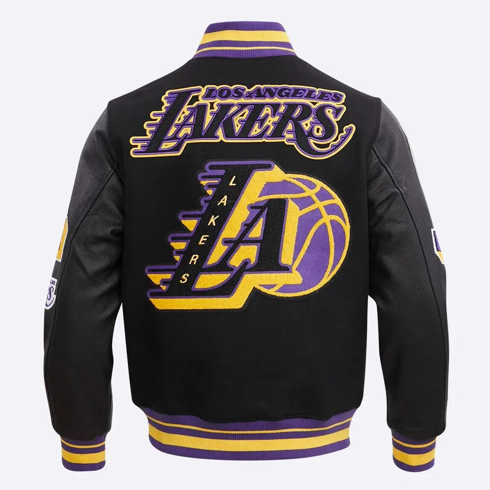 Los Angeles Lakers Inspired Mashup Varsity Jacket