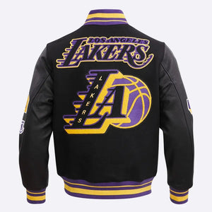 Los Angeles Lakers Inspired Mashup Varsity Jacket