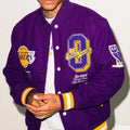 Los Angeles Lakers Inspired OVO Purple Wool Varsity Jacket