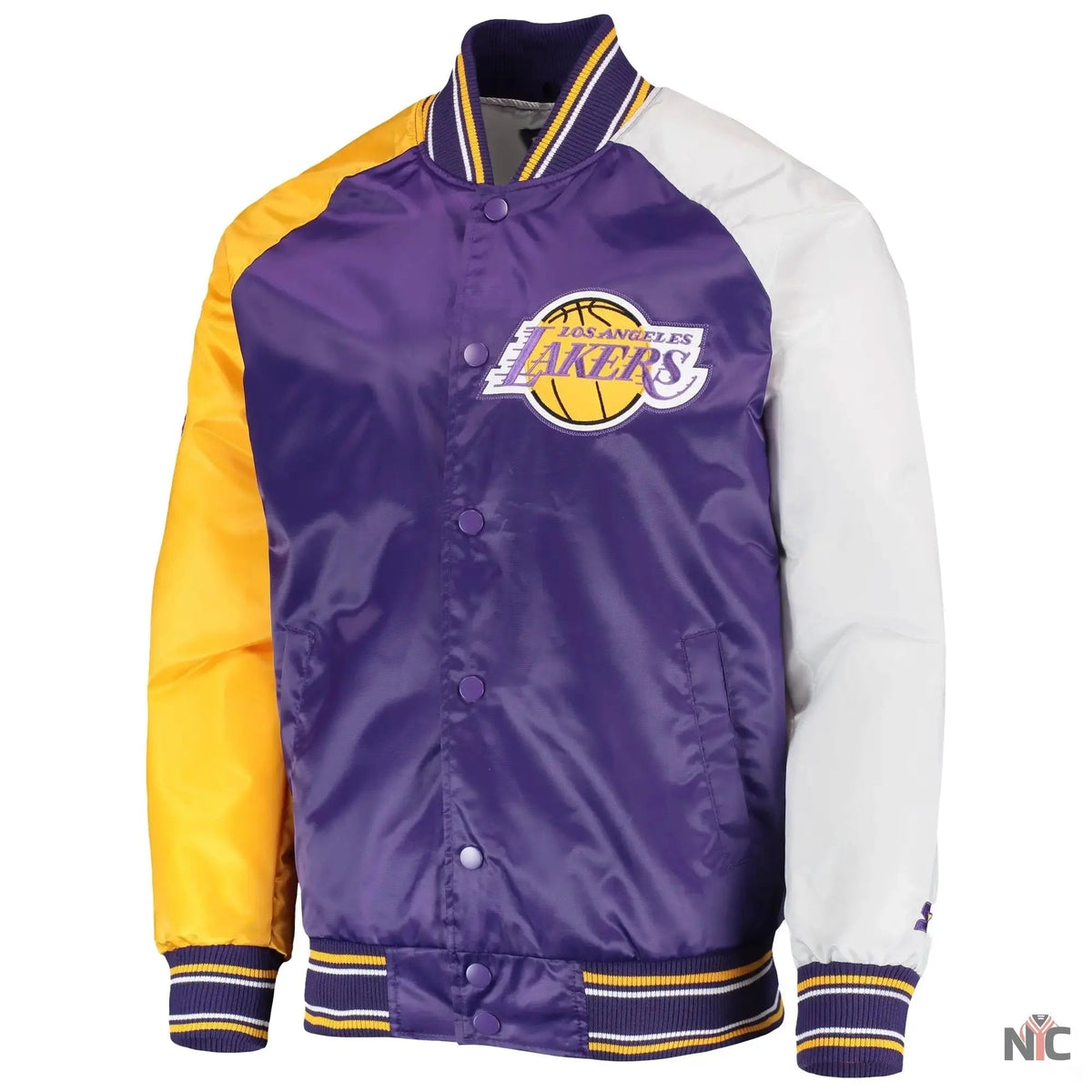 Los Angeles Lakers Inspired Reliever Multi Color Varsity Jacket