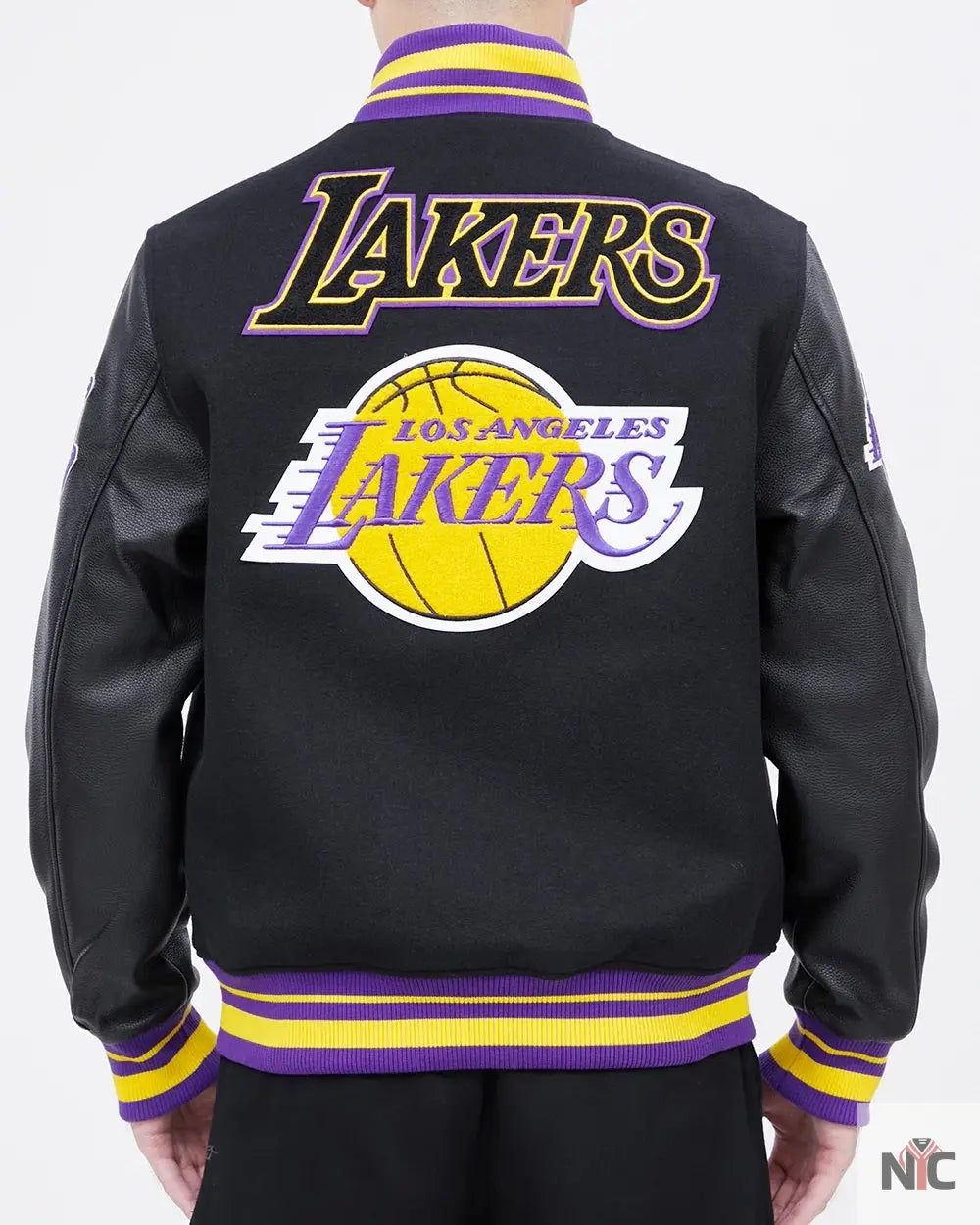 Los Angeles Lakers Inspired Retro Classic Rib Wool Varsity Jacket