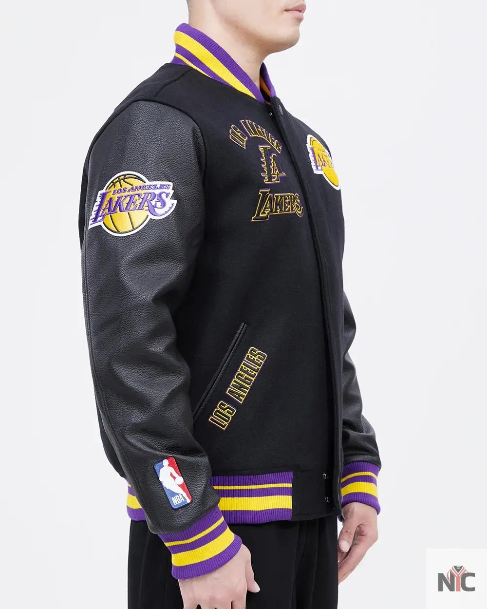 Los Angeles Lakers Inspired Retro Classic Rib Wool Varsity Jacket