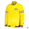 Los Angeles Lakers Inspired Slider Yellow Satin Varsity Jacket