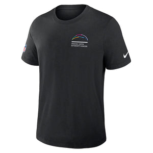 Los Angeles Chargers Nike Black 2025 NFL Crucial Catch Tri-Blend Dri-FIT T-Shirt