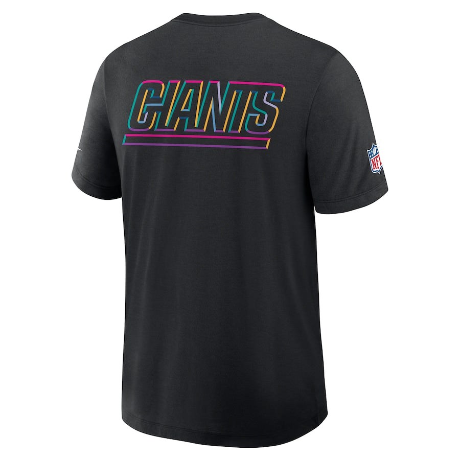 New York Giants Nike Black 2025 NFL Crucial Catch Tri-Blend Dri-FIT T-Shirt