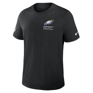 Philadelphia Eagles Nike Black 2025 NFL Crucial Catch Tri-Blend Dri-FIT T-Shirt