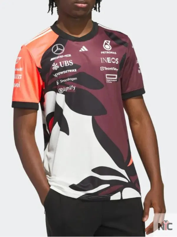 Mercedes-AMG F1 Inspired 2025 Miami GP Dark Red Jersey