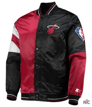 Miami Heat Inspired 75th Anniversary Leader Satin Jacket