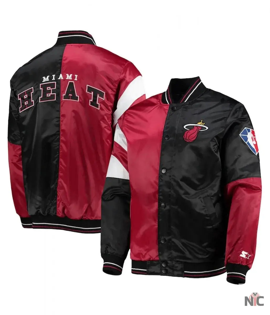 Miami Heat Inspired 75th Anniversary Leader Satin Jacket