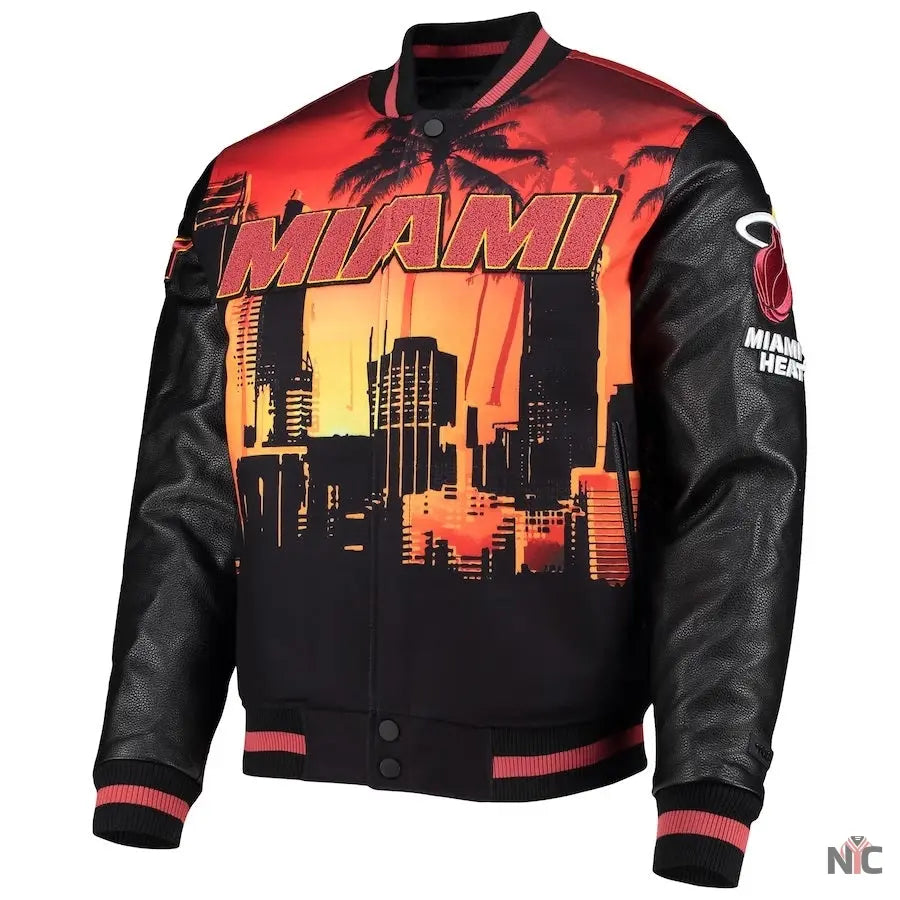 Miami Heat Inspired Black Finals Champions Varsity Full-zip Jacket
